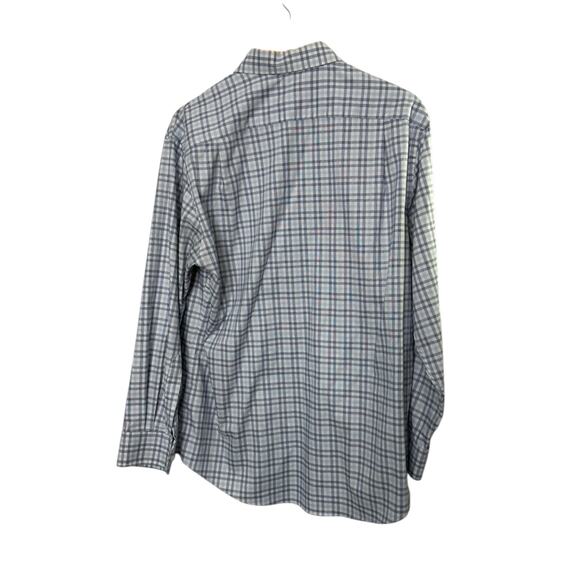 Tommy Hilfiger Athletic Fit Blue Plaid Long Sleeve Button-Down Shirt Mens Large - Picture 4 of 6